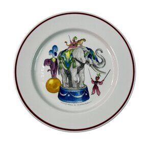 Villeroy & Boch Circus-Themed Porcelain Plate Le Cirque Elephant Ringmaster